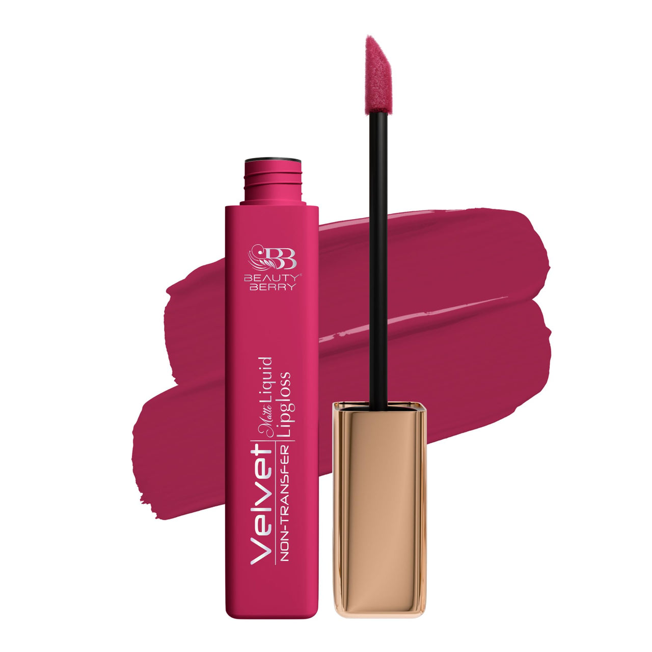 Beauty Berry Velvet Non Transfer Liquid Lipstick for Women (Pearly Magenta)