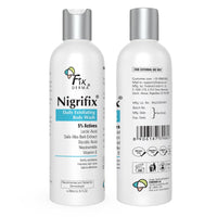 Fixderma Nigrifix Exfoliating Body Wash with 5% Actives (Lactic Acid, Glycolic Acid, Niacinamide Acid & Vitamin E) | Gentle Exfoliating Shower Gel | Improves Skin Tone | Body Wash Shower Gel for Women & Men -200ml