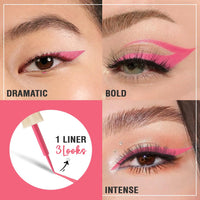 Glamveda Super Matte Liquid Eyeliner – Pink, Smudge-Proof, Waterproof, Quick Drying | 24-Hour Long Stay | Smooth Application | Bold, Clean, Smudge-Free Look