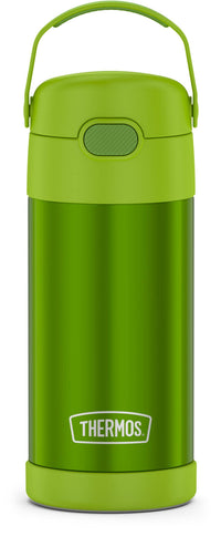 THERMOS FUNTAINER Water Bottle with Straw - 12 Ounce, Lime - Kids Stainless Steel Vacuum Insulated Water Bottle with Lid FUNTAINER 12 Ounce Bottle