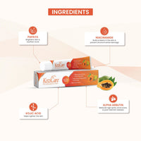 Kozicare Cream Papaya Skin Lightening | Kojic Acid Pigmentation Removal Cream | Niacinamide Face Cream for Glowing Skin | Non-Greasy & Lightweight | Suitable for All Skin Type - 15 g (Pack of 3)