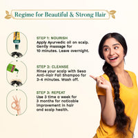 SESA Ayurvedic Hair Oil 100Ml + Ayurvedic Medicinal Shampoo 200Ml Combo Pack Control Hair Fall Nourishes Scalp Help Hair Growth For Men & Women