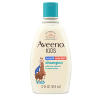 Aveeno Baby Kids Curly Hair Shampoo With Oat Extract & Shea Butter 12 Fl Oz, 1 Count