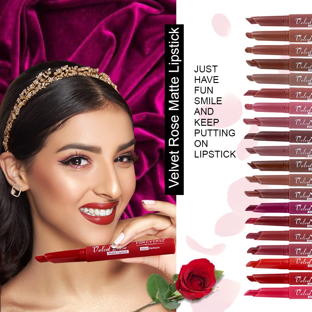 Forever52 Daily Life Velvet Rose Matte Long Lasting Crayon Lipstick (Enriched With Rose Oil) Hydrating Lip Color Bold Silky Finish Look