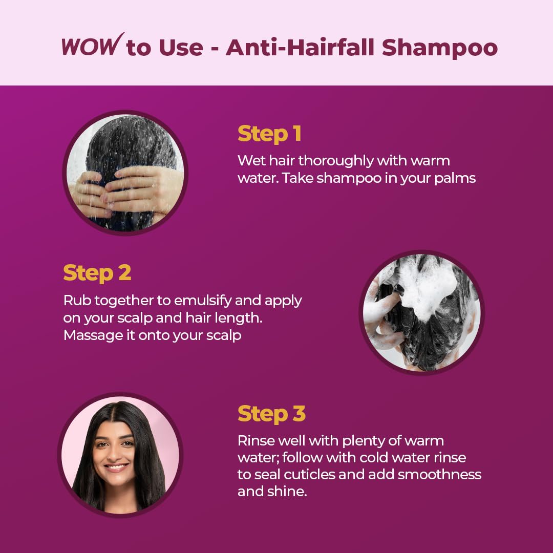 WOW Skin Science Onion Oil Shampoo with Red Onion Seed Oil Extract, Black Seed Oil & Pro-Vitamin B5 | Controls Hair fall | Helps Strengthen Hair | No Sulphate No Paraben | For Men & Women - 1ltr