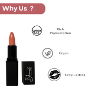 Bloom Beauty Bullet Lipstick Creamy Matte Finish Hydrating & Long-Lasting,Mocha Glow