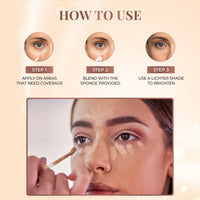 Just Herbs Concealer for Face Makeup With Liquorice Root Dewy Finish, Full Coverage Ultra Blendable Dark Circle Spot Brightening and Correcting Concealer 6ml (Vanilla)