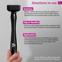 Sotrue Derma Stamp for Hair Growth | Titanium Coated Adjustable Needles 0.25mm to 3mm | 140 Microneedling Stamp for Skin Repair, Face, Hair & Beard Growth | Reduces Acne Scars | Safe & Effective To Use