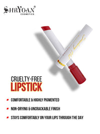 Shryoan Eyeshadow Blusher With Concealer Palette & Long Lasting Lipstick For Women