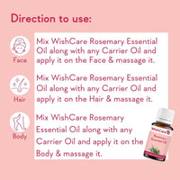 WishCare® Rosemary Essential Oil 15 ML - 100% Pure, Undiluted & Natural
