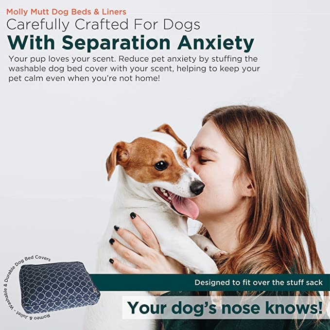 Molly Mutt Small Dog Bed Cover - Romeo & Juliet Print - Measures 22X27X5 - 100% Cotton - Durable - Breathable - Sustainable - Machine Washable Dog Bed Cover (Dd35Aa)