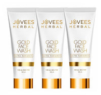 Jovees Herbal Ultra Radiance Gold Face Wash Gives Clear, Nourished & Hydrated Skin, Reduce Dark Spot And Improves Skin Texture | For All Skin Types 100ml (pack of 3)