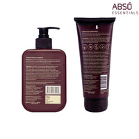 ABSO ESSENTIALS Combo Pack of Strengthening Shampoo and Nourishing Conditioner for Lustrous, Frizz-Free, Deep cleansing, Provides Strength, Soft and Smooth Hair (Shampoo -300ml+ Conditioner-200ml)