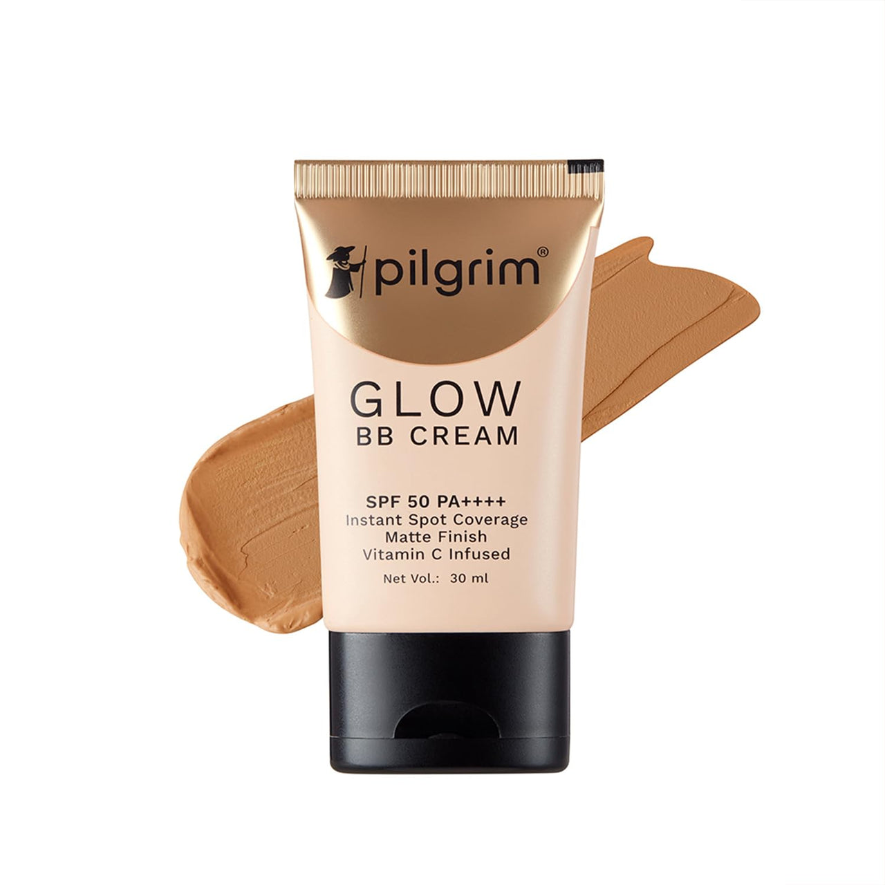 Pilgrim Almond Glow 3-In-1 Medium BB Cream SPF 50 PA++++ With Niacinamide, Hyaluronic Acid & Vit C For All Skin