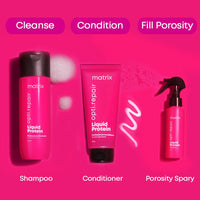 Matrix Opti.Repair Professional Liquid Protein Shampoo | Repairs Damage from 1st Use | for Less Split Ends, Breakage, Knotting | Paraben-free, 350ml