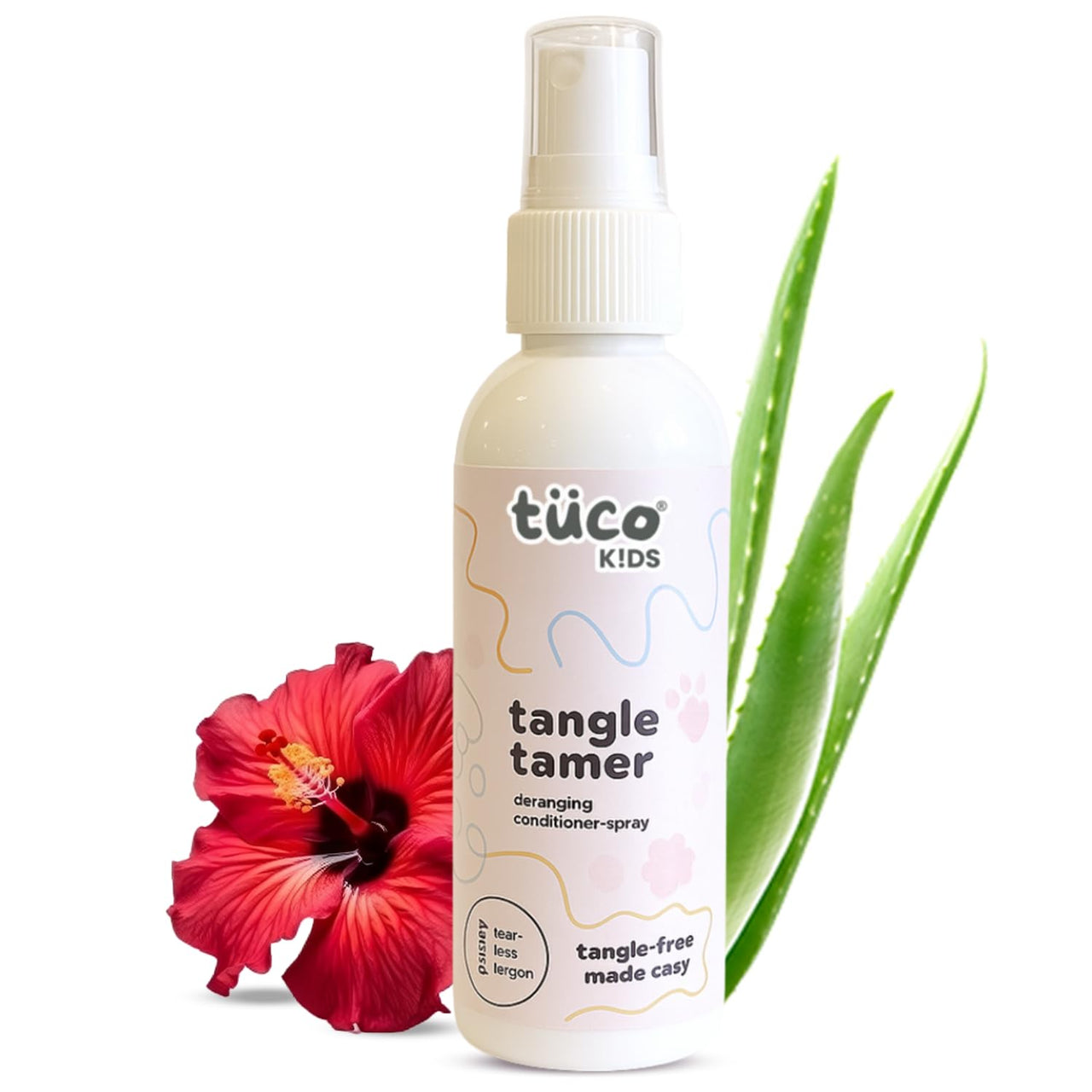 Tuco® Kids Tangle Tamer Hair Detangler Spray | Infused with Aloe Vera, Flaxseed & Methi | Ages 2-5, 4-10, 10-15, 5-10 Years | Paraben & Sulphate Free |100ml (Pack Of 1)