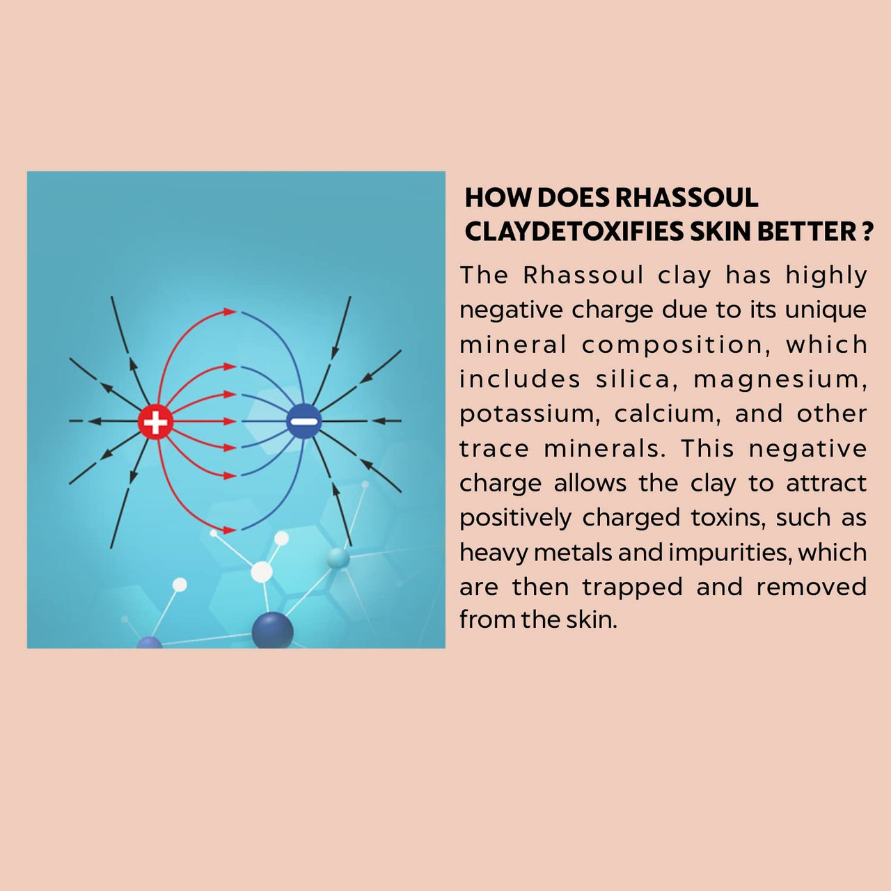 INDUS VALLEY Bio Organic 100% Natural Moroccan Rhassoul Clay Powder For Acne, Blemishes, Pores, Black Heads, Skin Whitening, Face Pack, Skin Care Mask & Hair Care - 250g