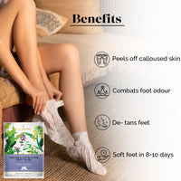 LuxaDerme Korean Peeling & Exfoliating Foot Mask for Baby Soft Feet | Removes Dry Skin & Hard Calluses | Hydrates Dry Feet (Pack of 1)