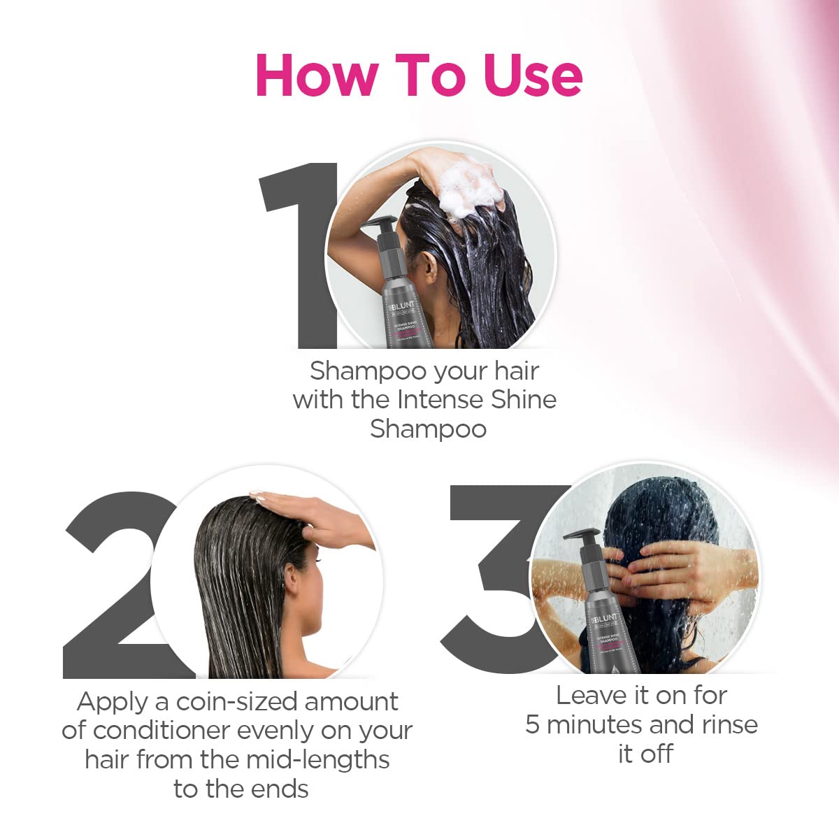 BBLUNT Intense Shine Conditioner with Rice & Silk Protein for Softer, Smoother & Shinier Hair - 250 g