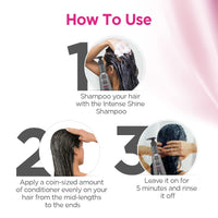 BBLUNT Intense Shine Conditioner with Rice & Silk Protein for Softer, Smoother & Shinier Hair - 250 g