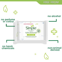 Simple Kind To Skin Micellar Cleansing Water 200 ml + Micellar Cleansing Wipes 25 pc
