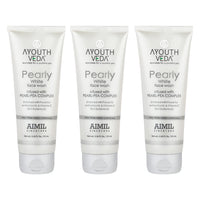 Ayouthveda Pearly White Face Wash for Glowing & Radiant Skin| Enriched With Anti-oxidants & Vitamin C| Suitable For Normal & Oily Skin| Men & Women Daily face wash(Pack Of 3-100ml each)