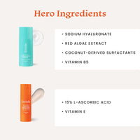 Foxtale Morning Glory Routine (Matte) Skin Care Kit | Cleanser Face Wash 100ml + Ceramide Moisturizer 50ml + Vitamin C Face Serum 30ml + Matte Finish Sunscreen 50ml