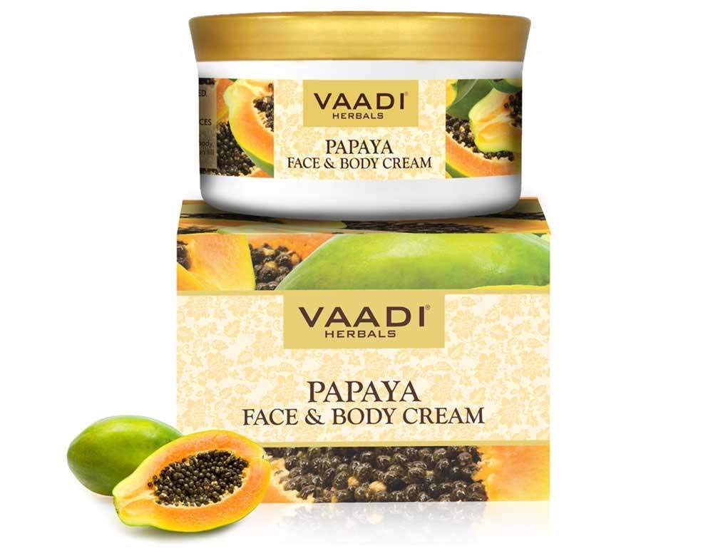 Vaadi Herbals Face and Body Cream, Papaya, 150g