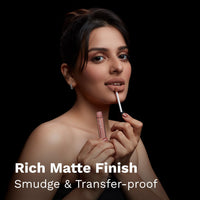 Pilgrim Liquid Matte Lipstick - Nude Feud | Lipstick for Women with Hyaluronic Acid & Spanish Squalane | Transferproof, Long Lasting & Non Drying with Hydrating Ingredients 3gms