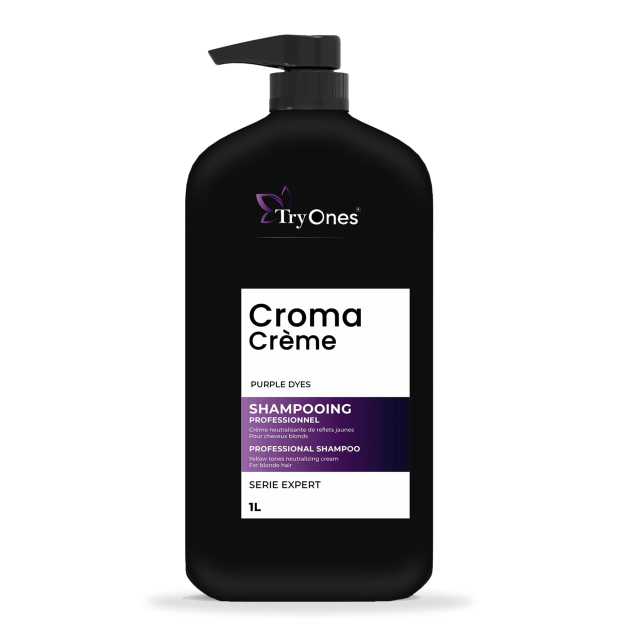 Tryones Croma Creme Purple Expert Shampoo Intensive Hair Growth Therapy | Anti Hairfall Shampoo that Maintains Shine 1000 ml