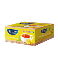 Tetley | Lemon Flavoured Refreshing Tea | Black Tea | 50 Tea Bags, 100 Grams