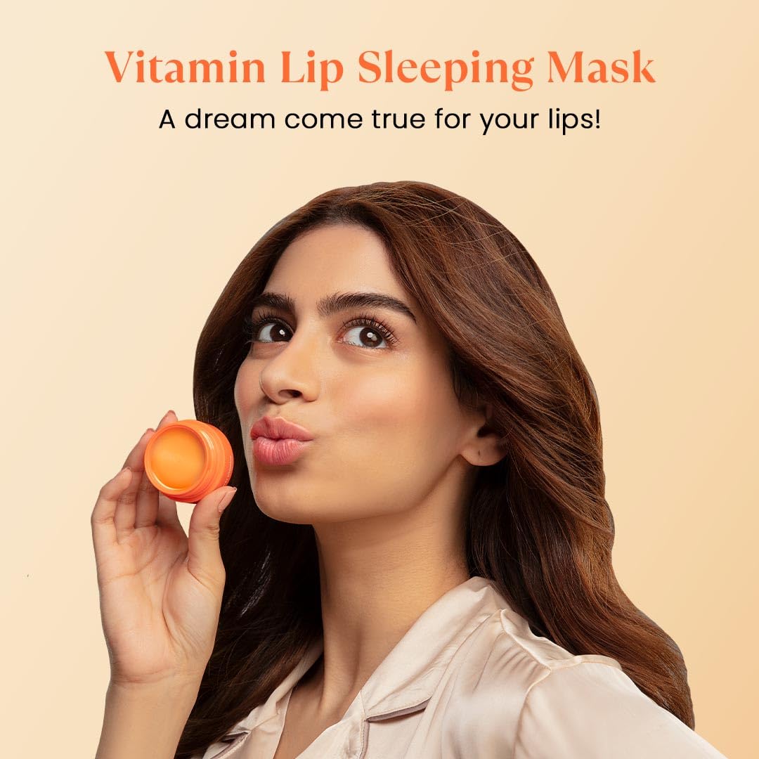 The Face Shop Vitamin C Lip Sleeping Mask (14g) - Smooths & Softens Dry Lips - Hydrating Lip Mask, Lip Balm, Lip Treatment, Lip Moisturizer - Overnight Lip Care for Lush Lips - Korean Skin Care