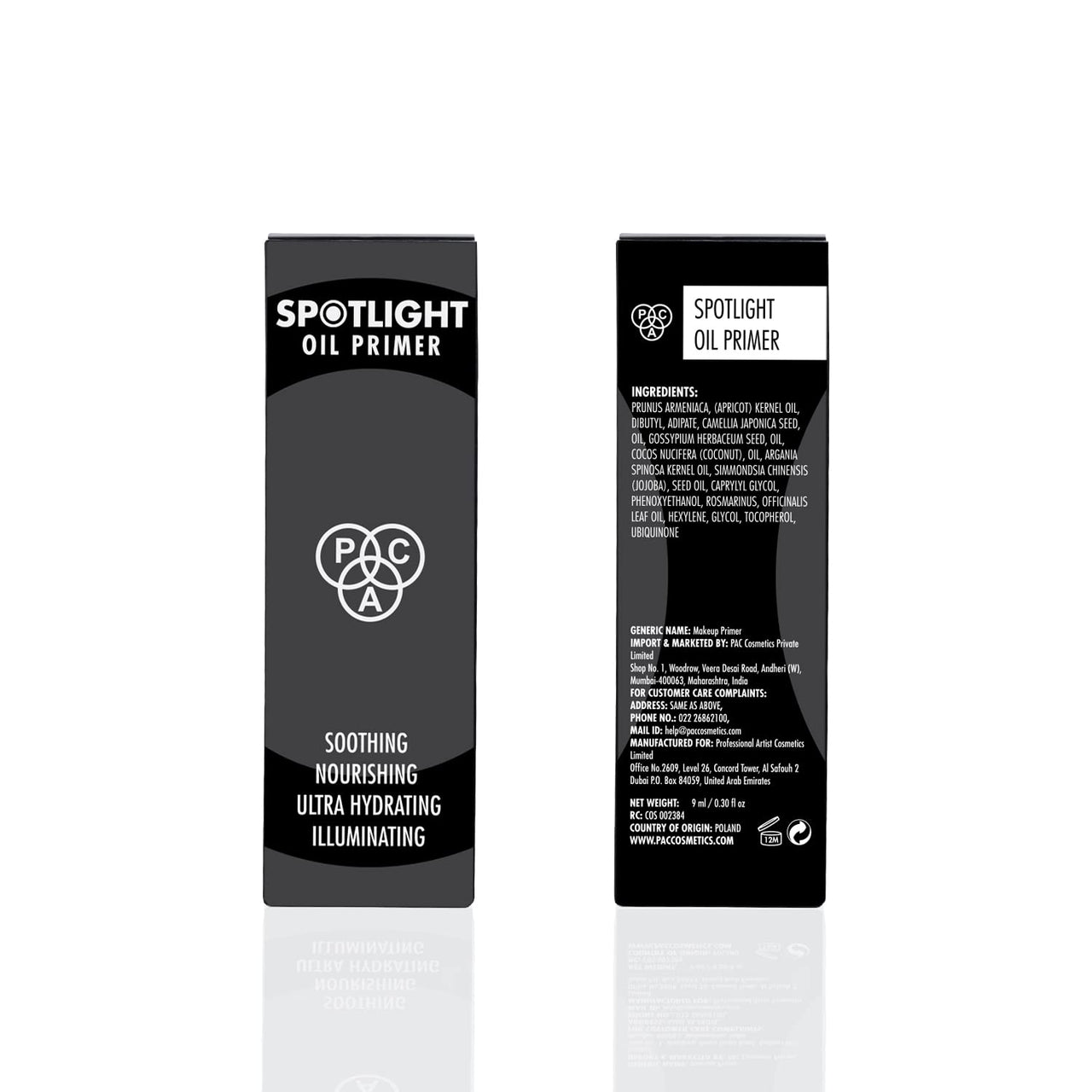 PAC Spotlight Oil Primer for Face Makeup | Hydrating & Nourishing Oil Based Primer | Hydrating Face Primer | Gives Fresh, Smooth & Radiant Skin | 9 ml