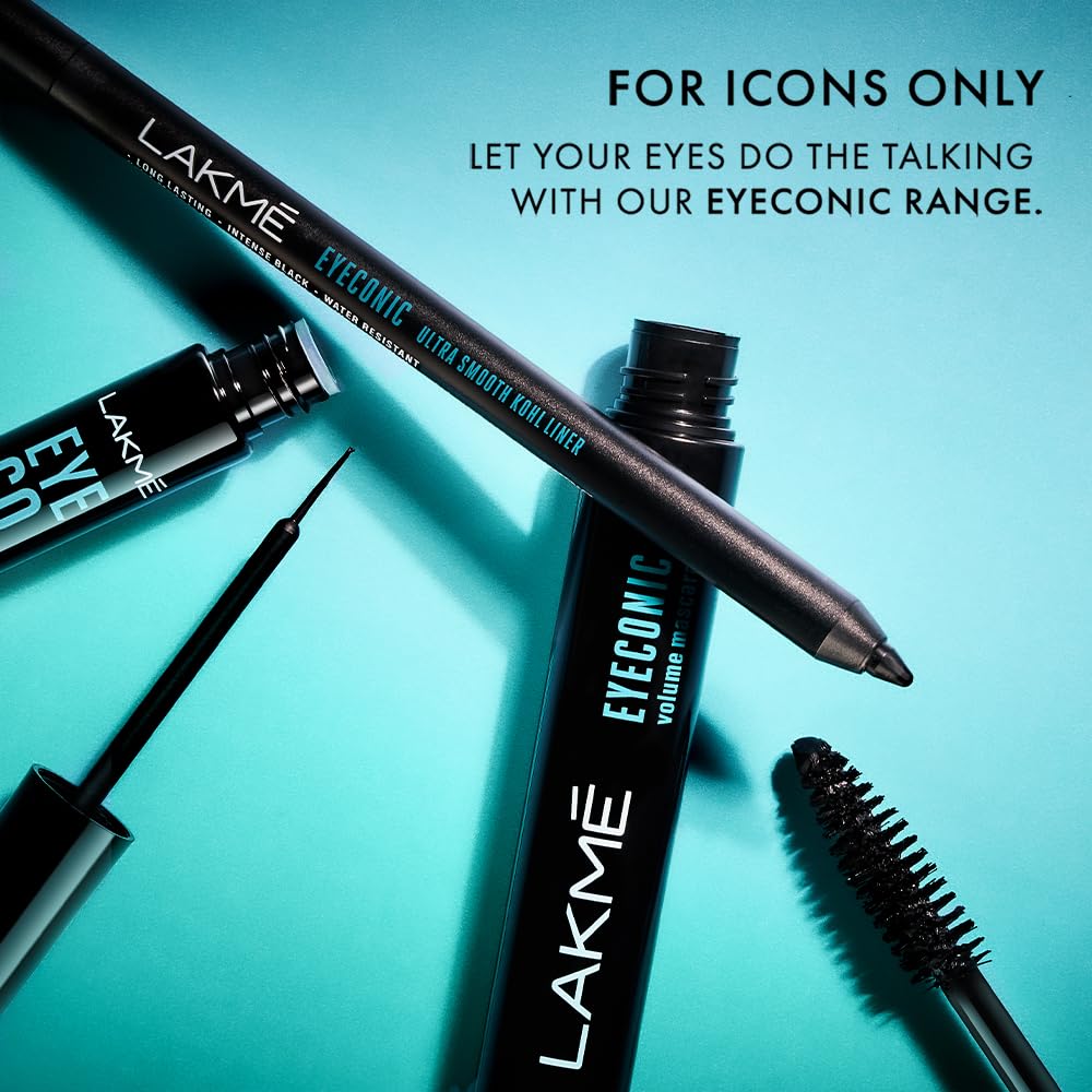 Lakmé Eyeconic Ultra Smooth Natural Kohl Liner Pencil, 1.2 G, Black