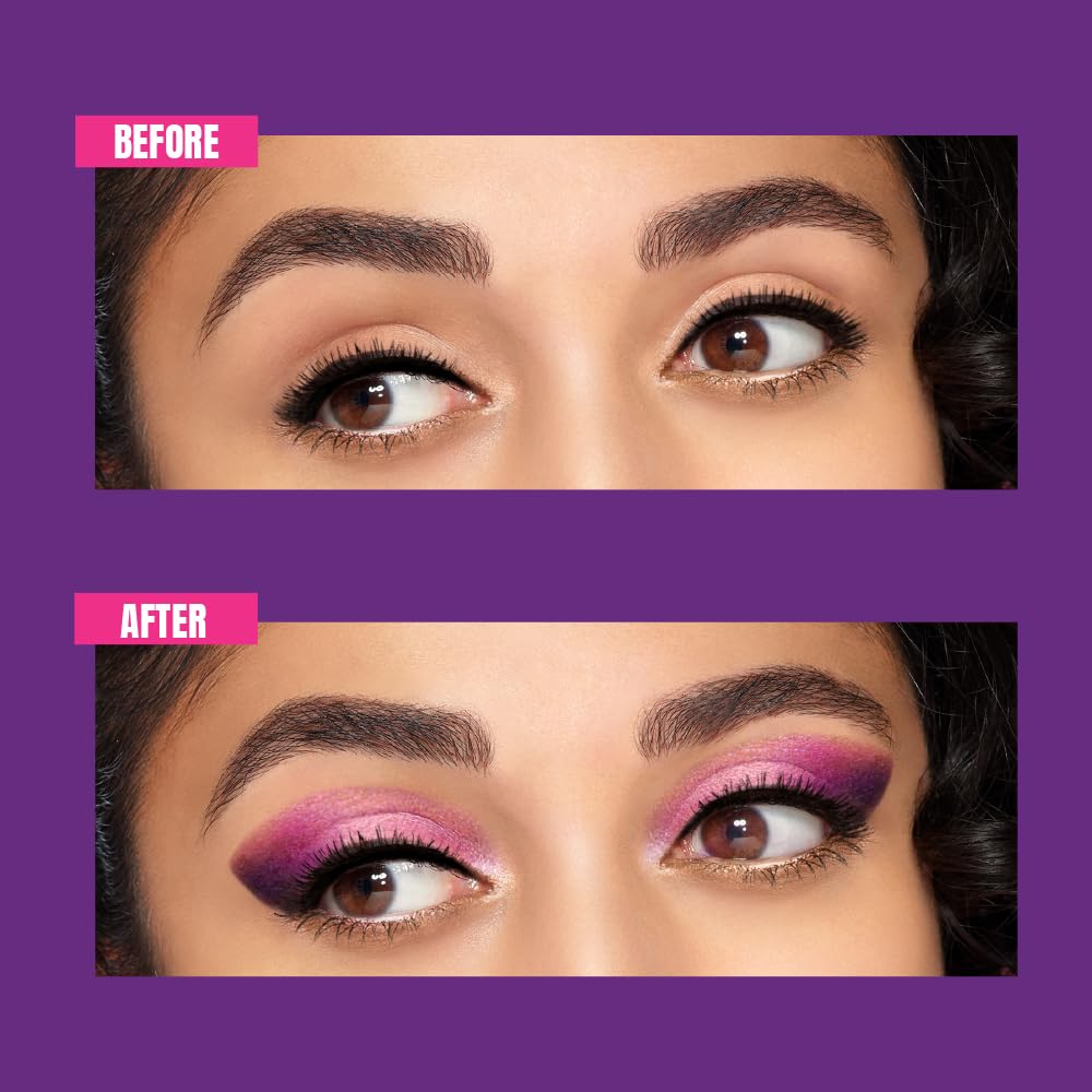 Lakmé Elle18 Shimmery Eyedrama Powder Palette 02Flirty, 1 Count,Multicolor