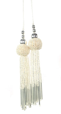 Trendy and Ethnic Acrylic Pearls Tassel Women's  Ethnic Work Hanging Latkan for Sareepallu Blouse Dupatta Lehenga (Set of 1 Pairs)