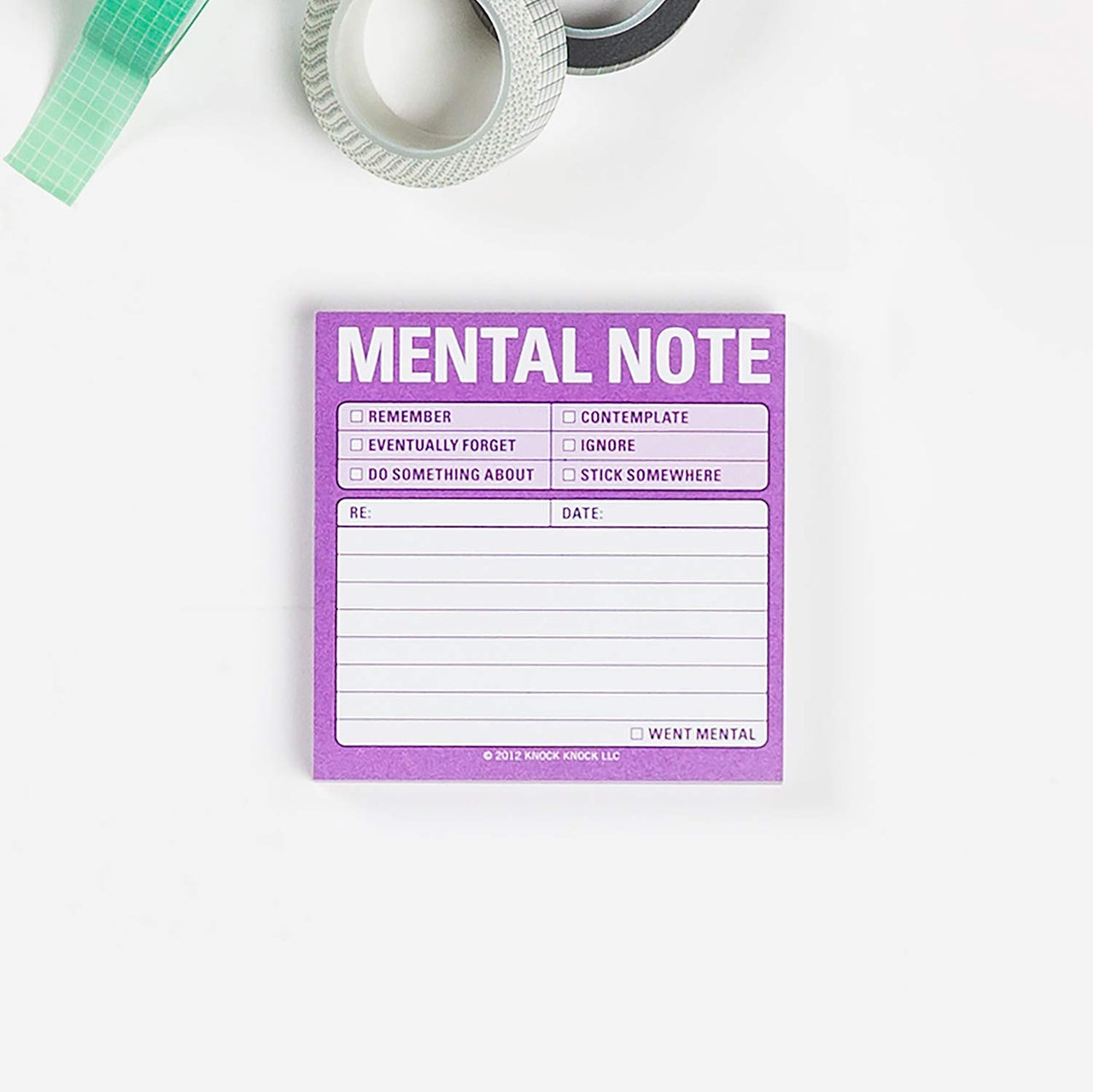 8-Pack Knock Knock Mental Note Sticky Notes, to Do List Notepads, 3 x 3-inches Each 8-Count