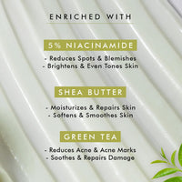 mCaffeine Deep Moisturizing Green Tea & 5% Niacinamide Serum Body Lotion | All Season Moisturizer for Body with Niacinamide Serum | Non-Sticky Body Lotion for Women & Men