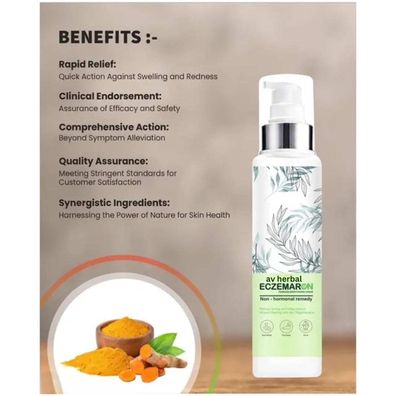 Av Herbal Skin Care Cream - Herbal Formula for Nourished & Healthy Skin - Soothing & Moisturizing - For Men & Women - 50g Tube - Natural Ingredients - Made in India (Pack of 2)