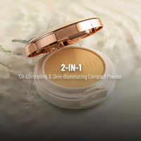 Swiss Beauty Oil Control Compact Powder | Lightweight Compact Powder For Matte Flawless Finish | Face Makeup, Shade 01 Pearl-Ivory, 20 Gm |