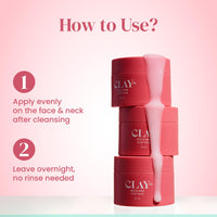 Clayco Hydrating Rice & Sake Sleep Mask 50 ML | Clay Face Mask for Glowing Skin | Japanese Skincare Collagen Mask | Sulfate-Free Vegan Night Cream For Women | Best Skin Care Product For Glass Skin