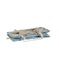 Household Essentials 2244 Krush Canvas Utility Tote | Reusable Grocery Shopping Laundry Carry Bag | White With Floral Design, 22