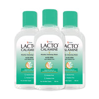 Lacto Calamine Micellar Water Make Up Remover Liquid | 100ml each - Pack of 3 | Aloe Vera, Green Tea & Niacinamide |Cleansing Water For Face That Removes Make-Up, Excess Oil & Impurities |Alcohol Free