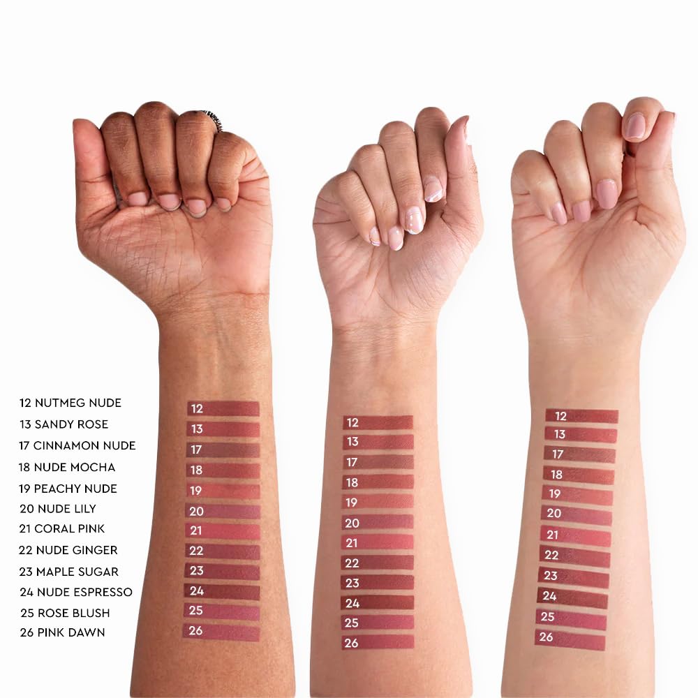 Kiro Non-Stop Airy Matte Liquid Lipstick - Cinnamon Nude (Brown Pink), 5ml | Super-Pigmented, Long-Lasting, hydrating | Waterproof, Smudge-Proof, Lightweight | Infused with Avocado & Apricot Oil