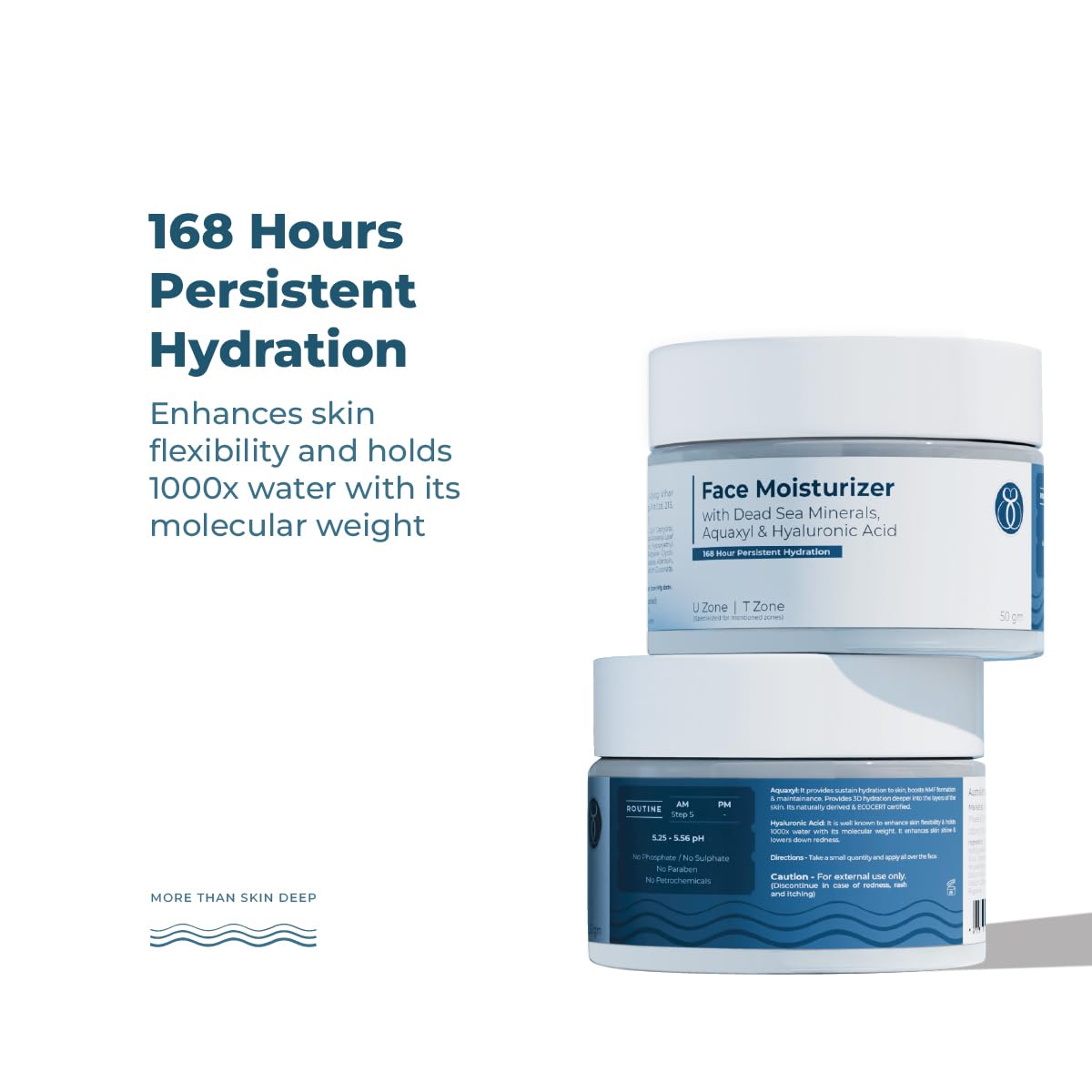 SEA SOUL Hydrator Face Moisturizer - 50ml | Deep Hydration, Skin Barrier Repair, Moisture Lock | With Hyaluronic Acid, Aquaxyl & Dead Sea Minerals | For All Skin Types