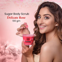 Bryan & Candy Sugar Body Scrub PH 5.5 For Tan Removal & Exfoliation | For Women & Men | 250g (Delicate Rose)