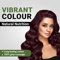 SESA Burgundy Hair Colour For Women and Men Long Lasting for Natural Shiny Smooth Hair with Rosemary, Calendula and Heena, 100% Grey Coverage - Burgundy