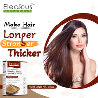 Elecious Pure Amla, Reetha, Shikakai Powder for Hair | Natural Hair Cleanser | 100% Natural, No Chemical or Preservative | SLS, Paraben-Free | Prevents Hairfall & Dandruff, Boost Hair growth