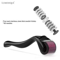 LUMOSIQUE® Derma Roller with 540 Titanium Needles Activates Hair Follicles | For Hair Fall & Hair Thickening | Reduces Acne Scars | Safe & Effective To Use