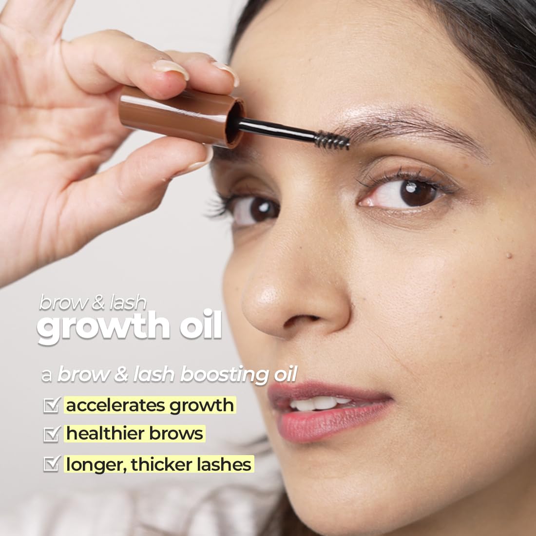 Ruby's Organics Eyelash & Eyebrow Growth Oil for Overnight Use, Organic & Natural, Infused with Rosemary, Bhringraj & Castor Oil, Nourishes & Promotes Hair Growth, Repairs Hair Follicles, Cruelty-Free, 6ml